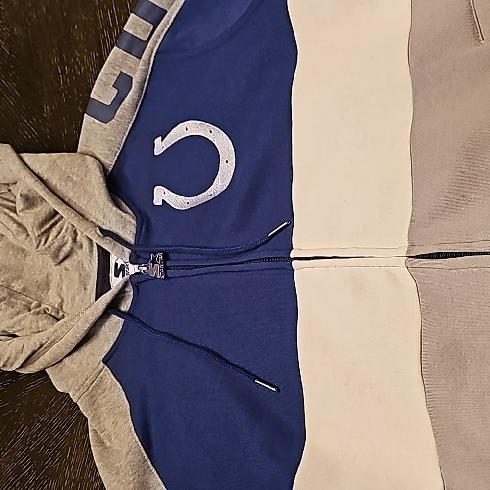 Starter indianapolis colts Pullover hoodie blue/white/gray